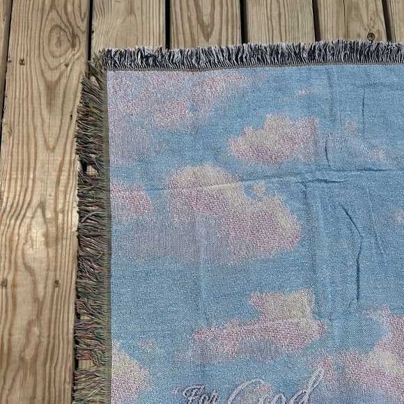 For God So Loved The World John 3:16 Religious Quilted Throw Blanket 60x47‎ in - Picture 5 of 10